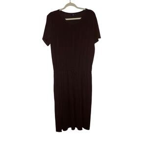 Simier Fariry chocolate brown comfy knee length dress size XL